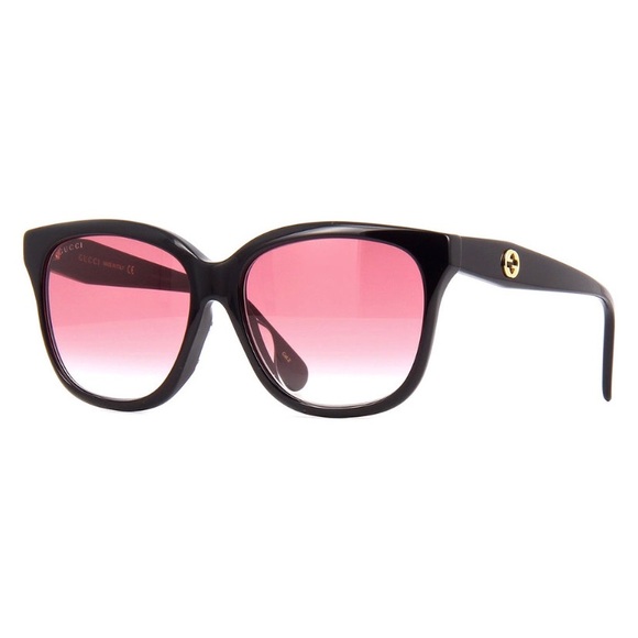 NEW GUCCI BLACK RED SUNGLASSES GUCCI CAT EYE WOMAN SUNGLASSES - Picture 3 of 5